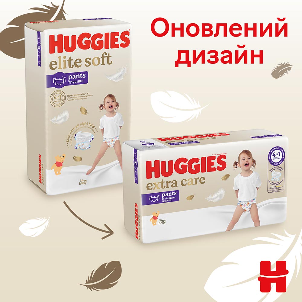 Подгузники-трусики HUGGIES Extra Care Pants 5 12-17кг Mega 34 шт. (5029053549354) Для универсально