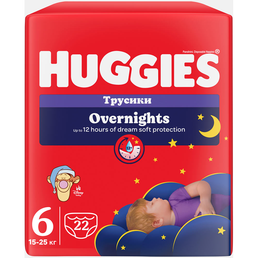 Подгузники-трусики HUGGIES Pant Overnight 6 15-25 кг 22 шт. (5029053581101)