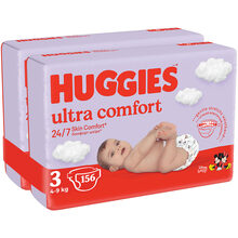 Подгузники HUGGIES Ultra Comfort 3 4-9 кг M-pack 156 шт (5029053590516)