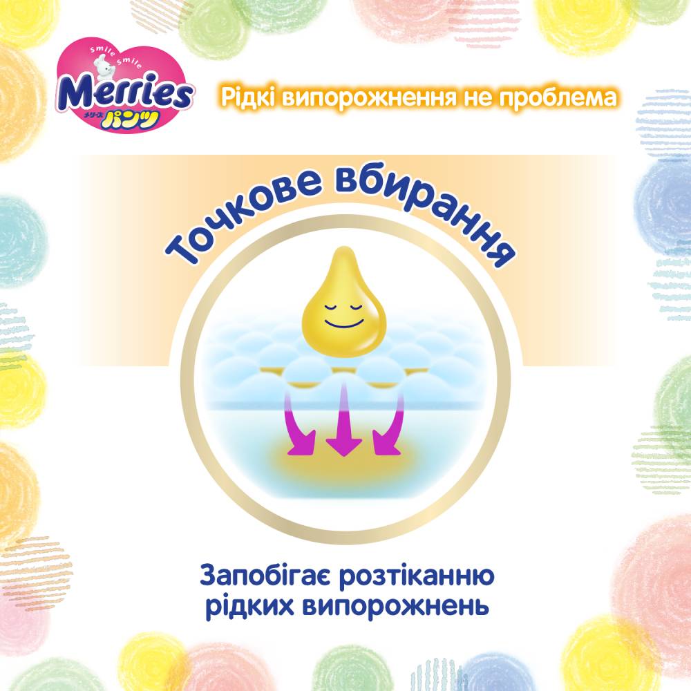 Зовнішній вигляд Підгузки-трусики MERRIES XL 12-22 кг 50 шт UJ (4901301425928)