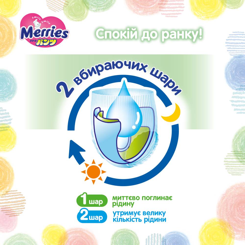 Замовити Підгузки-трусики MERRIES XXL 15-28 кг 26 шт SJ (4901301425898)