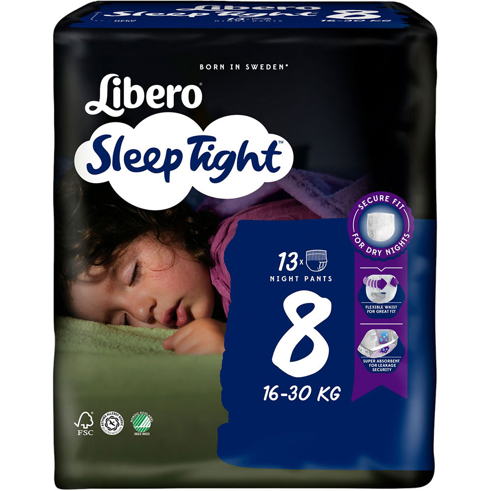 Підгузки Libero Sleep Tight 8 (16-30 кг) 13 шт (7322541193854) Додатково нічні