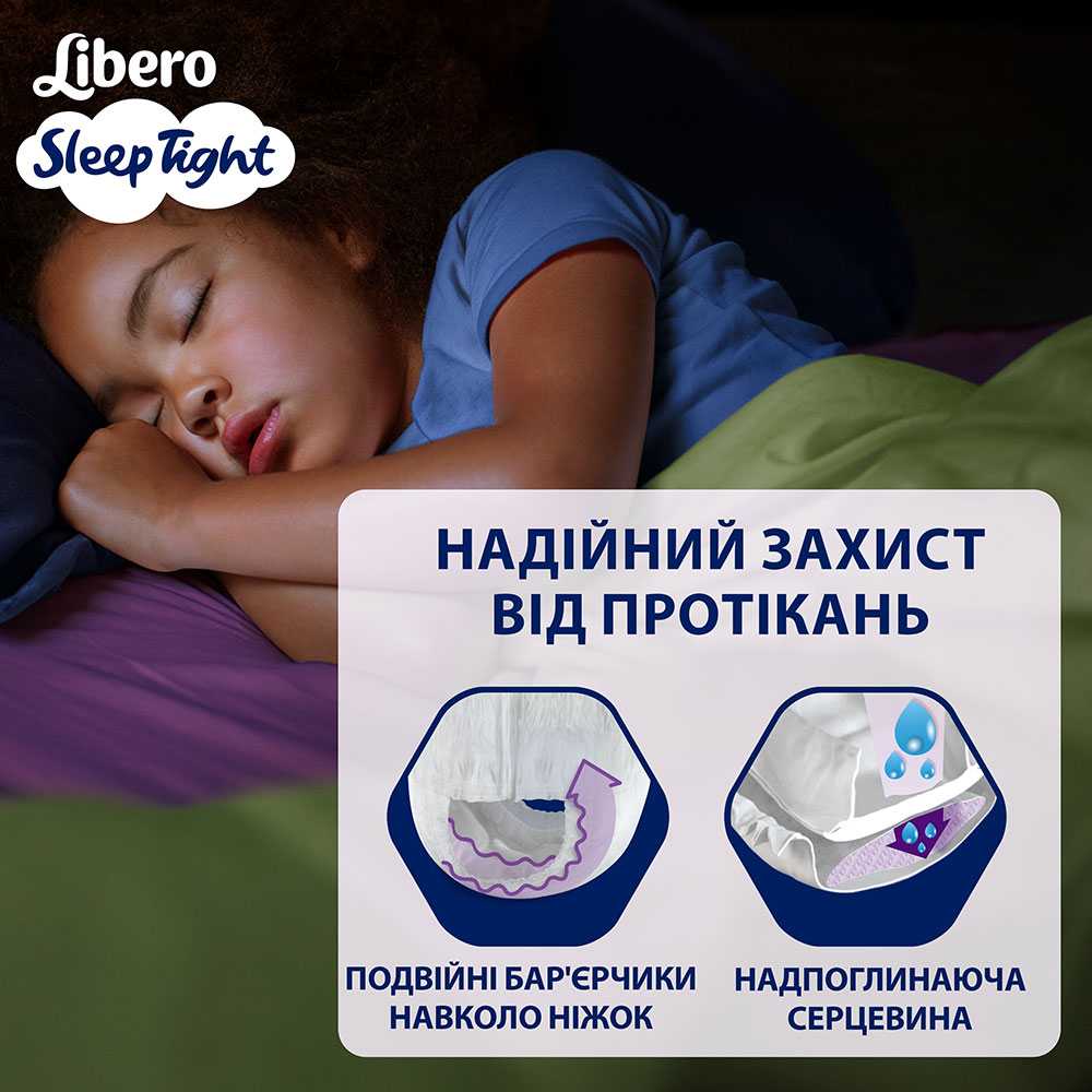 Подгузники Libero Sleep Tight 10 (35-60 кг) 9 шт (7322541180816) Тип подгузники-трусики