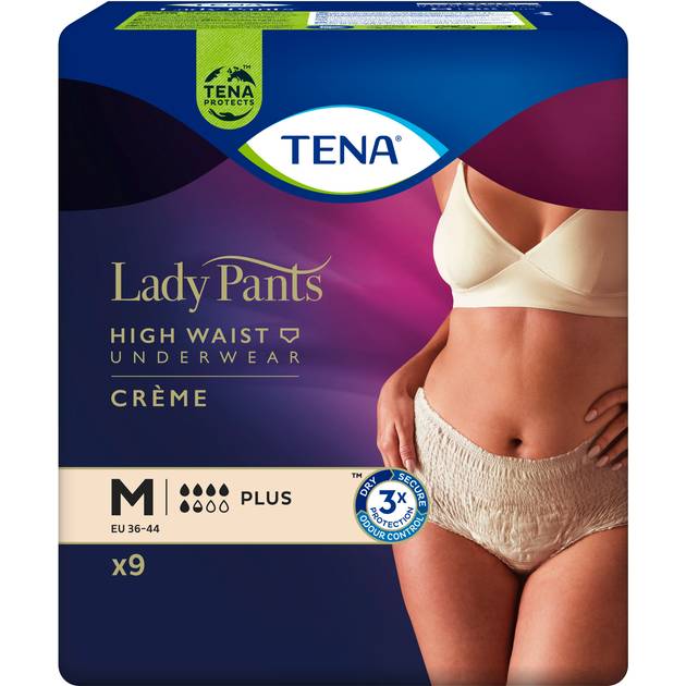 Трусы-подгузники TENA Lady Pants Plus M 4x9p Creme East для женщин (7322540920772) Тип подгузники-трусики для взрослых