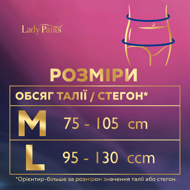 Зображення Труси-підгузки TENA Lady Pants Plus 4x9p Creme East для жінок (7322540920772)