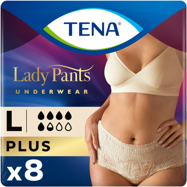 Труси-підгузки TENA Lady Pants L 4x8p Creme East (7322540920796)