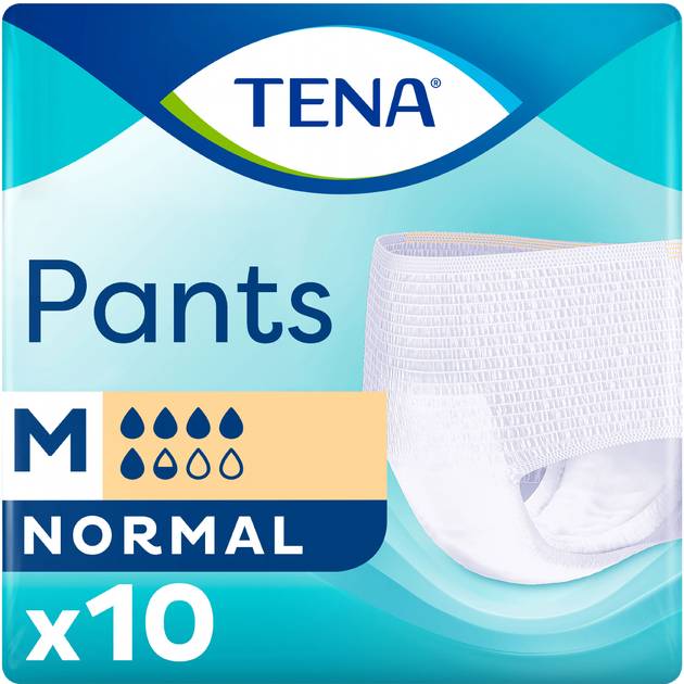 Трусы-подгузники TENA Pants Normal Medium 10 шт для взрослых (7322541150727)