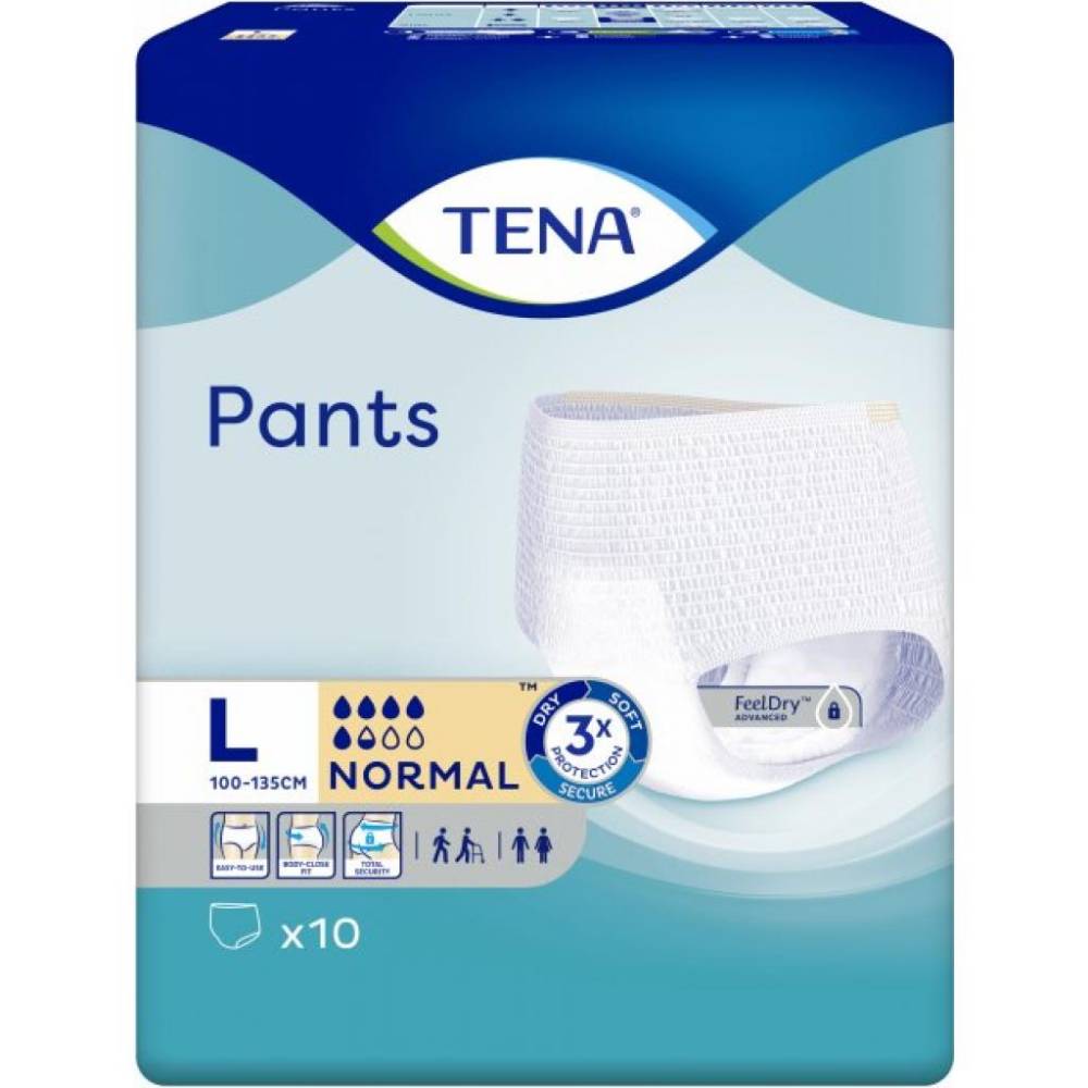 Труси-підгузки TENA Pants Normal Large 10шт для дорослих (7322541150994) Тип підгузки для дорослих