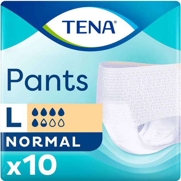 Трусы-подгузники TENA Pants Normal Large 10шт для взрослых (7322541150994)