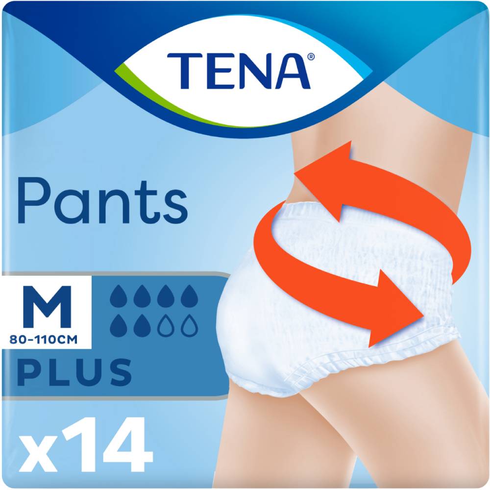 Трусы-подгузники TENA Pants Plus M 14шт для взрослых (7322541773513)