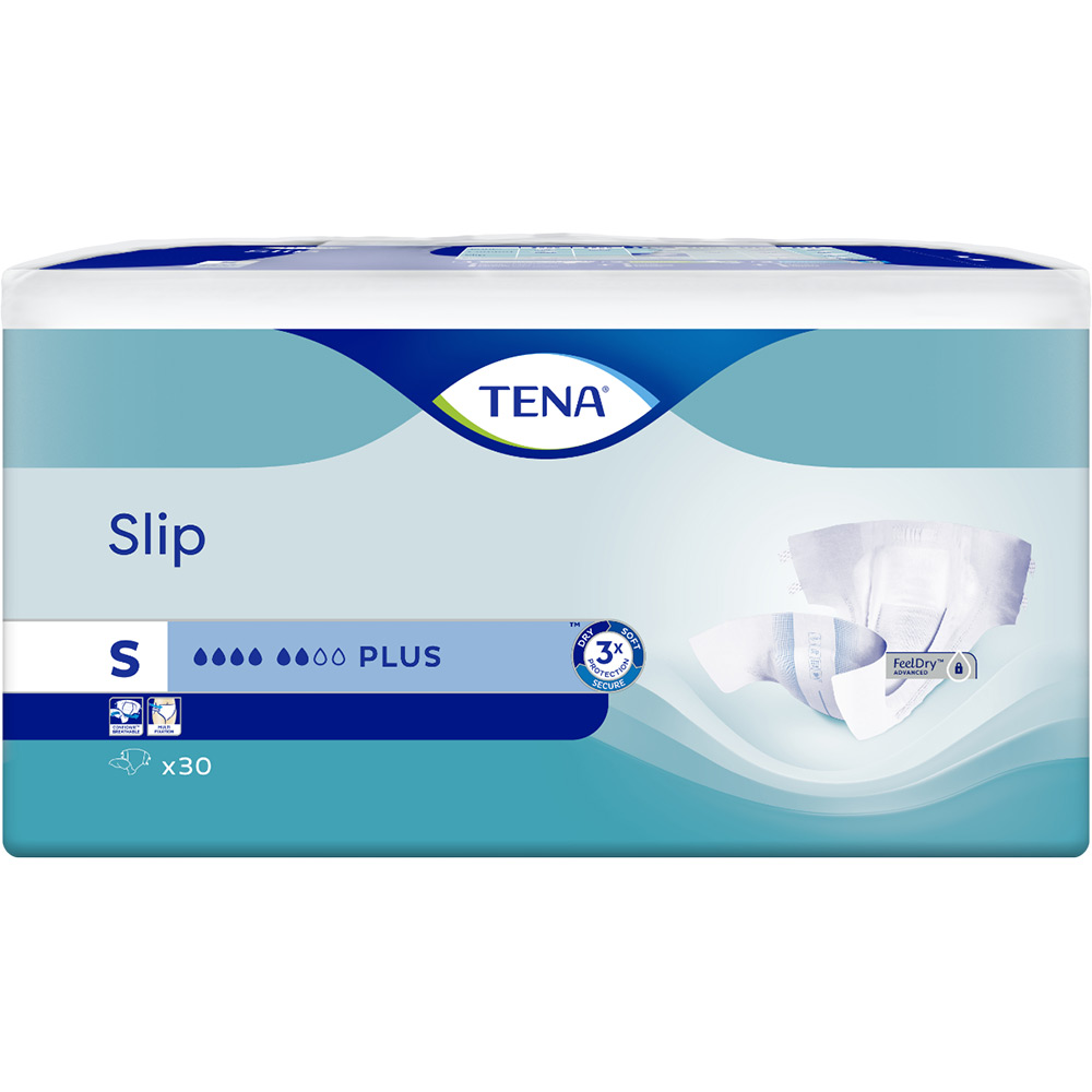 Подгузники TENA Slip Plus Small 30 для взрослых (7322541117881) Дополнительно Впитываемость:6 капель 