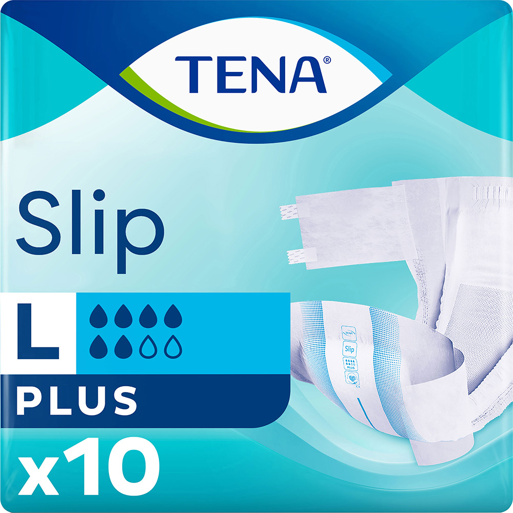 Подгузники TENA Slip Plus Large 10 для взрослых (7322541118741)