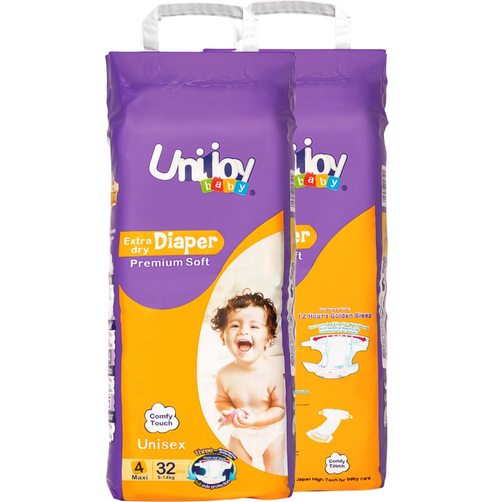 Подгузники UNIJOY Soft L 9-14 кг 32 шт (6998526216194) Количество в упаковке 32