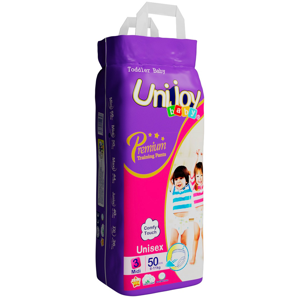 Подгузники-трусики UNIJOY Premium 50 шт М 6-9 кг (6973920542438) Тип подгузники-трусики