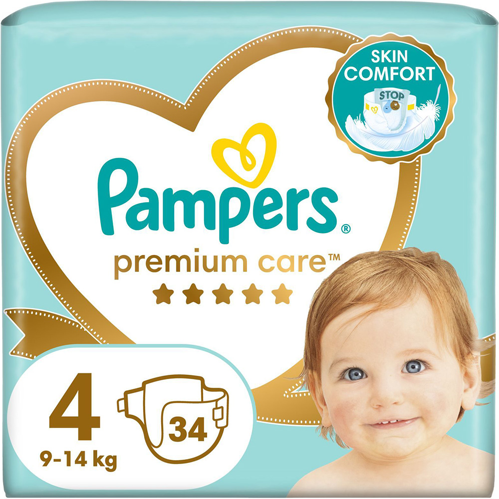 Подгузники Pampers Premium Care Maxi Размер 4 (9-14 кг) 34 шт (80789194)