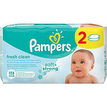 Вологі серветки PAMPERS Baby Fresh Clean Duo 2 х 64 (4015400439202)