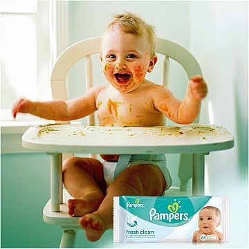 Вологі серветки PAMPERS Baby Fresh Clean Duo 2 х 64 (4015400439202) Кількість в упаковці 128