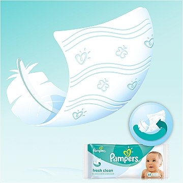 Вологі серветки PAMPERS Baby Fresh Clean Duo 2 х 64 (4015400439202) Для універсально