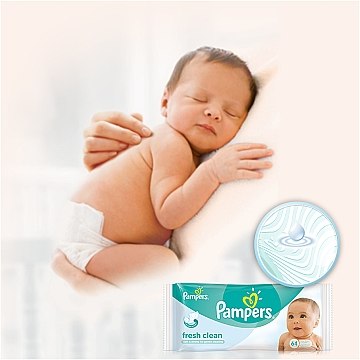 Вологі серветки PAMPERS Baby Fresh Clean Duo 2 х 64 (4015400439202) Колір білий