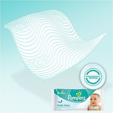 Зовнішній вигляд Вологі серветки PAMPERS Baby Fresh Clean Duo 2 х 64 (4015400439202)