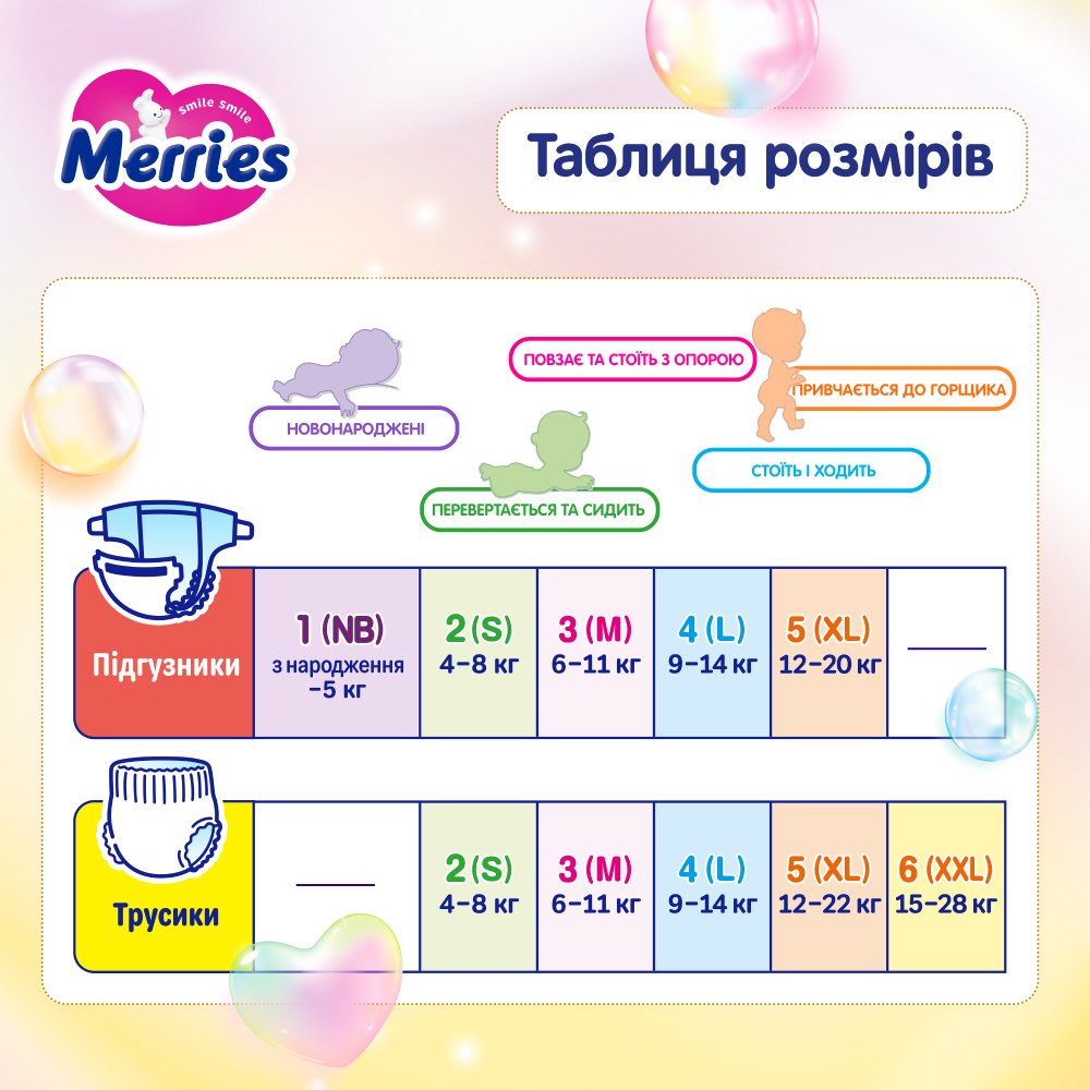Підгузки-трусики MERRIES XL 12-22 кг 46 шт (UJ) (320321) Для універсально