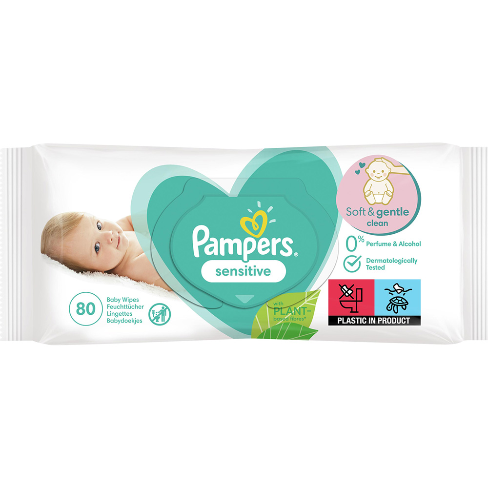 Вологі серветки PAMPERS Sens 80 шт (8001841041421) Додатково  гіпоалергенні