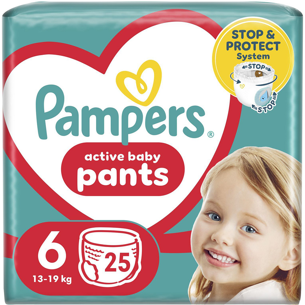 Подгузники PAMPERS Pants Giant 6 (14-19 кг) 25шт (8006540069745)