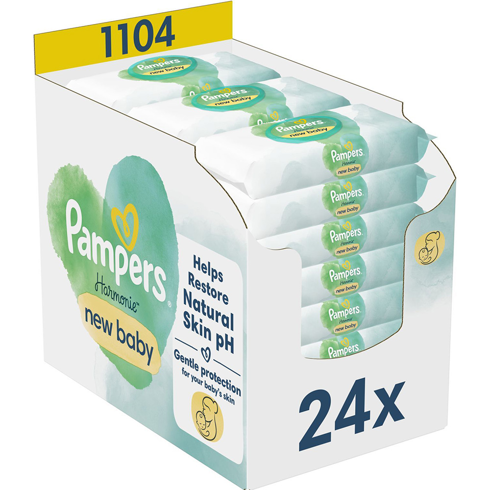 Влажные салфетки PAMPERS Harmonie New baby 24 пачки х 46 шт (8006540815953) Влажные салфетки PAMPERS Harmonie New baby 24 пачки х 46 шт (8006540815953)