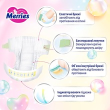 Подгузники MERRIES SJ S 4 - 8 кг 62 шт (4901301437709)