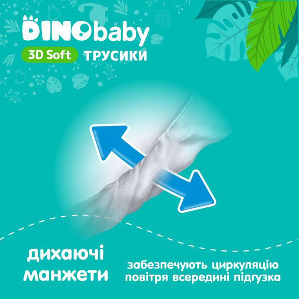 Підгузки-трусики DINO BABY 3D Soft 6р 16-24 кг 4 уп по 28шт (4820204701727) Вид одноразові