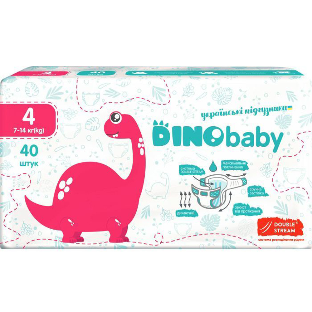 Підгузки DINO BABY 4р 7-14 кг 40шт (4823098410591)