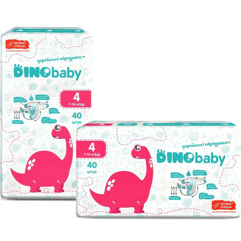 Підгузки DINO BABY 4р 7-14 кг 40шт (4823098410591) Тип підгузки