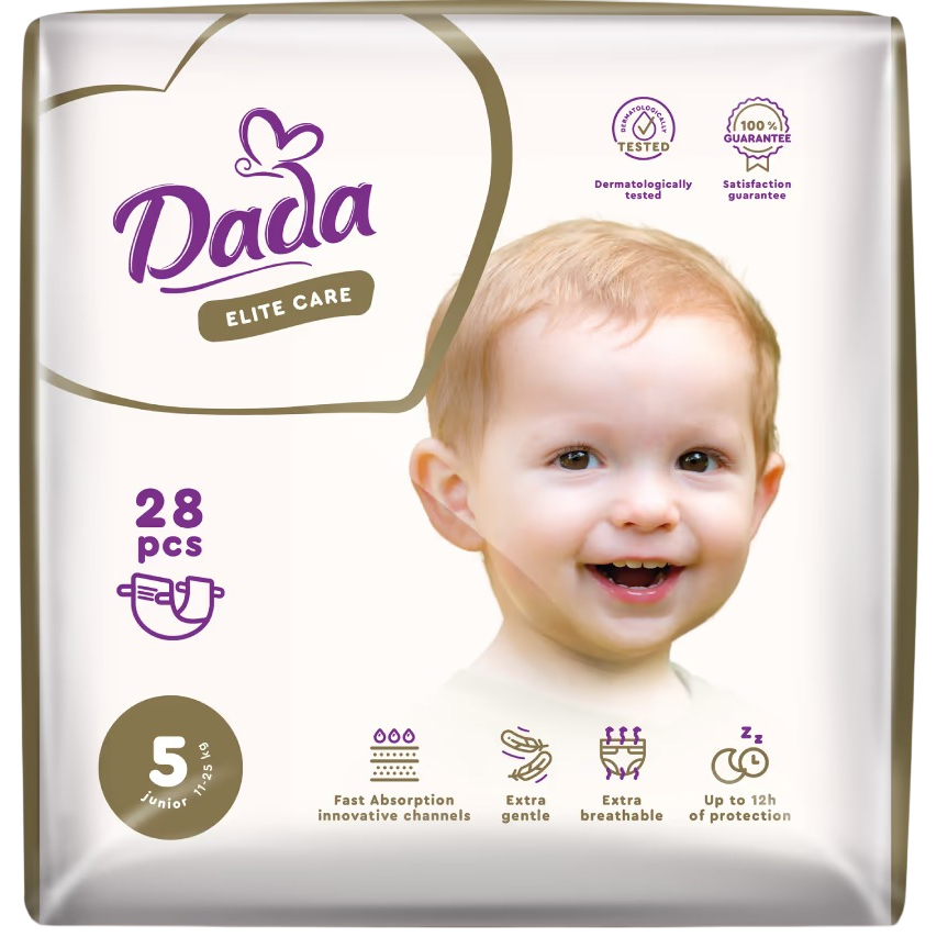 Підгузки DADA Elite Care Junior 11-25 кг 28 шт (4820174981112) Підгузки DADA Elite Care Junior 11-25 кг 28 шт (4820174981112)