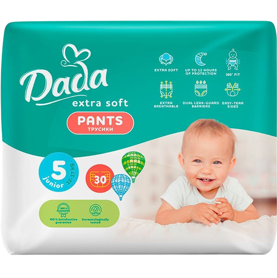 Підгузки-трусики DADA Extra Soft 5 Junior (12-17 кг) 30 шт (4820174980658)