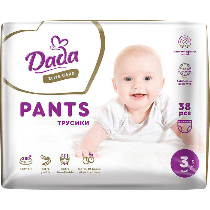 Підгузки-трусики DADA Elite Care 3 Midi (6-11 кг) 38 шт (4820174980719)