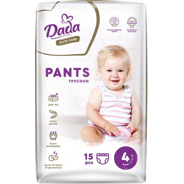 Підгузки-трусики DADA Elite Care Maxi 4 (9-15 кг) 15 шт (4820174980726)