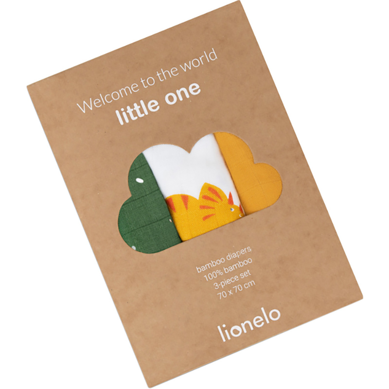 Набор пеленок LIONELO Dino Bamboo Box Multicolor (LO-DINO BAMBOO BOX Multicolor)