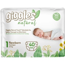 Підгузки GIGGLES Natural 1 Newborn 2-5 кг 40 шт (8680131206377)