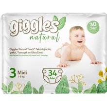 Підгузки GIGGLES Natural 3 Midi 4-9 кг 34 шт (8680131206391)