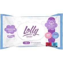 Вологі серветки LOLLY з перших днів життя 80 шт (4820174981136)