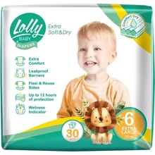 Підгузки LOLLY Soft Extra Large 6 30 шт (4820174981280)