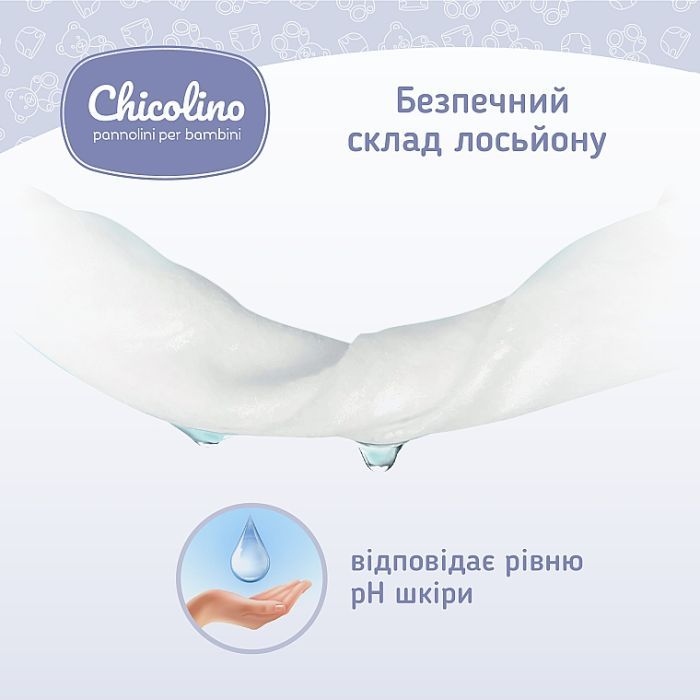 Вологі серветки CHICOLINO 24 шт (4823098410713) Кількість в упаковці 24