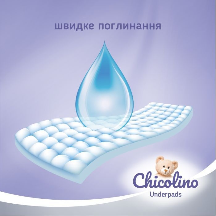 Впитывающие пеленки CHICOLINO 60 х 55 см 5 шт (4823098413899) Тип впитывающие пеленки
