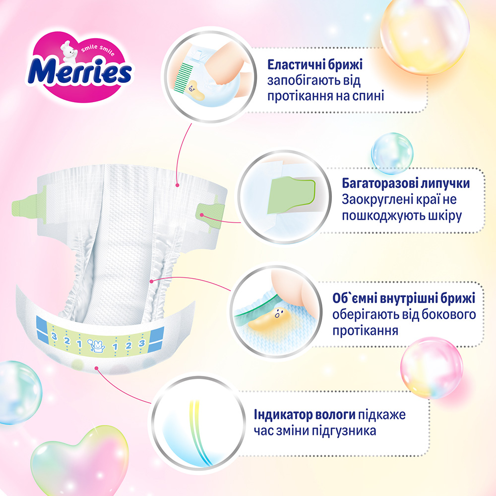 Покупка Підгузки MERRIES M 6-11 кг 52 шт (SJ) (325064)
