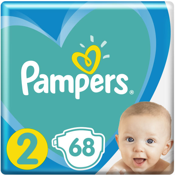 

Подгузники Pampers New Baby Mini 2 (4-8 кг) 68 шт (8001090949653), Дитячі підгузники Mini Економічна.Уп.68шт