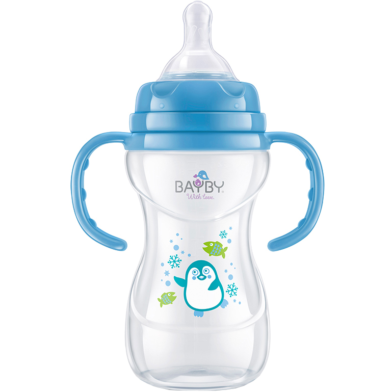 Бутылочка Bayby BFB6106 240ml 6м+ Синяя