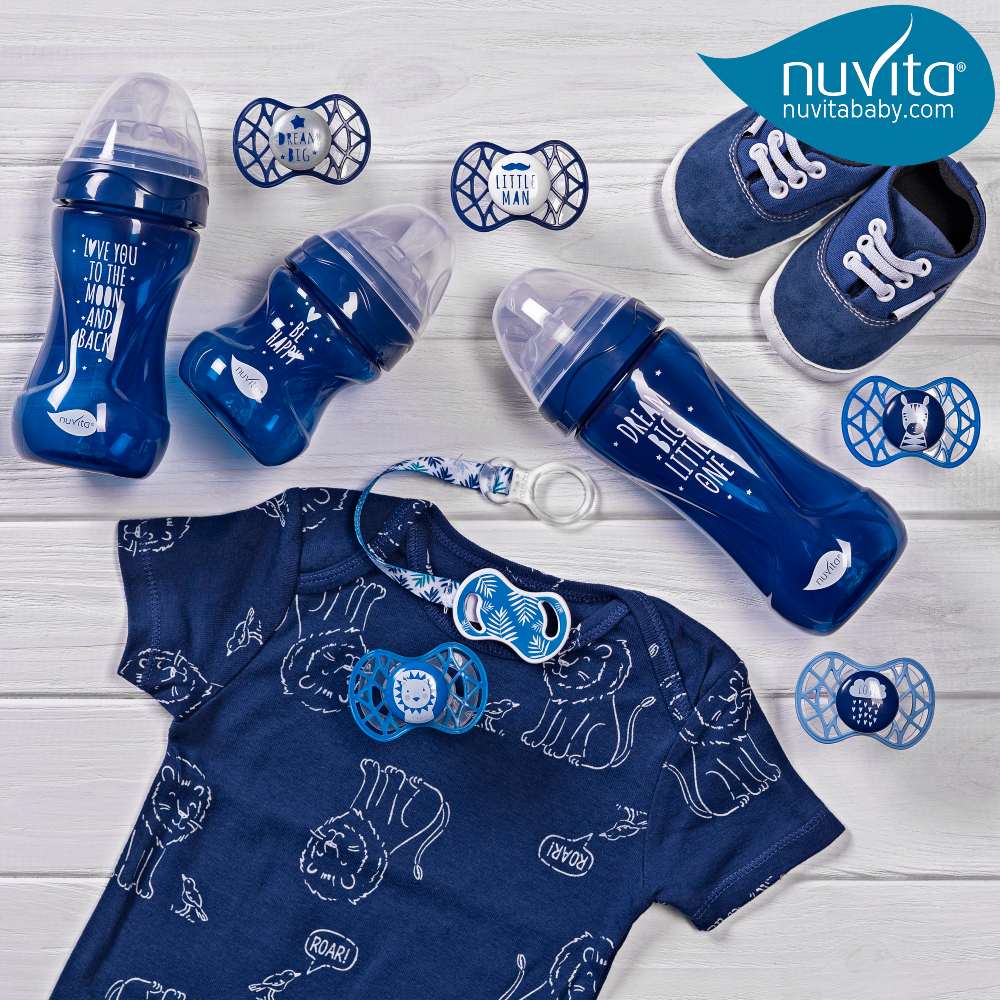 Пляшечка NUVITA Mimic Cool Blue 250 мл (NV6032NIGHTBLUE) Тип пляшечка