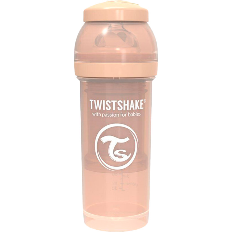 

Бутылочка TWISTSHAKE 260 мл Beige (69867), Пляшечка антиколікова 260 мл Бежева