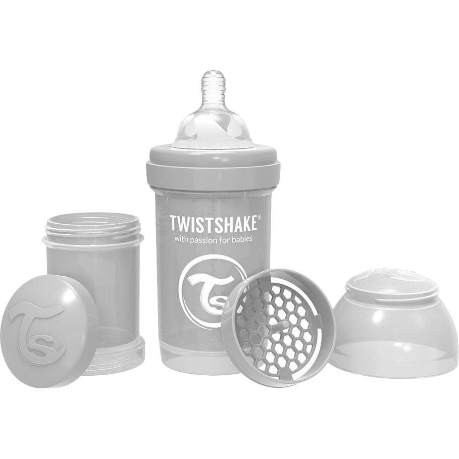 

Бутылочка антиколиковая TWISTSHAKE 180 мл Grey (69861), Пляшечка антиколікова 180 мл Сіра