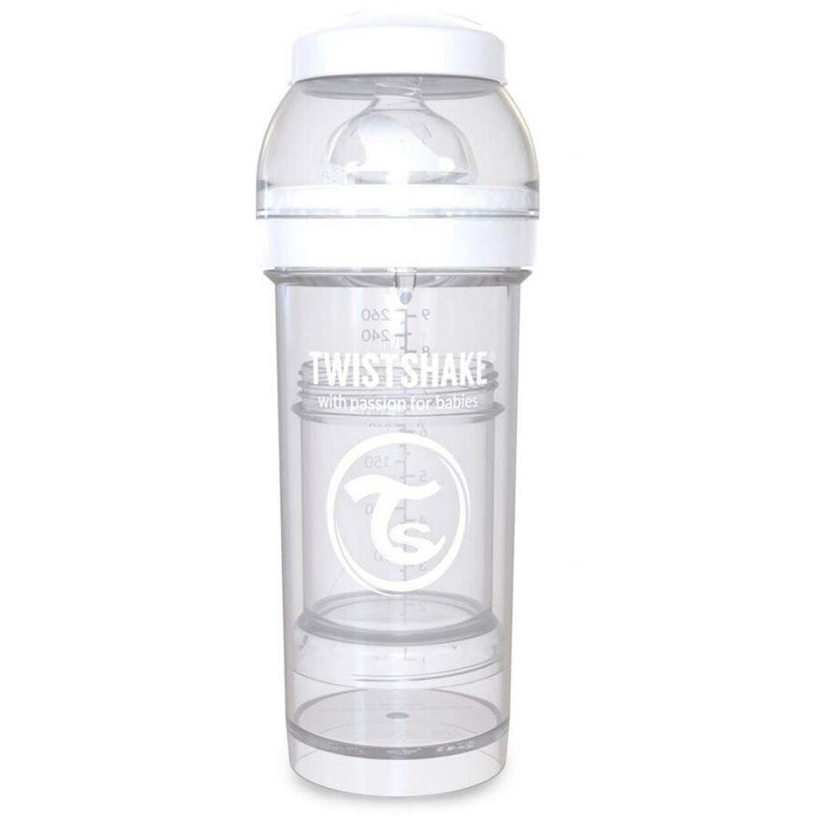 

Бутилочка TWISTSHAKE 260 мл White (24856), Пляшечка антиколікова 260 мл Біла